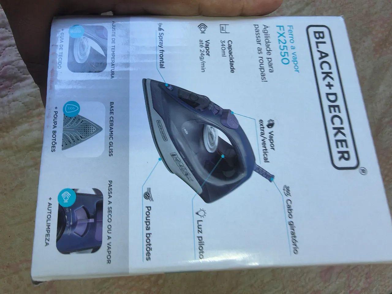 Ferro de Passar a Vapor Black+Decker FX2550 - Base Cerâmica | Nunca usado - Foto 2