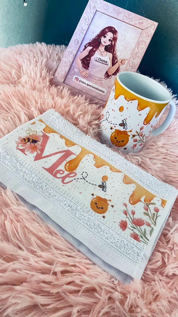 Kit presente toalha + caneca 