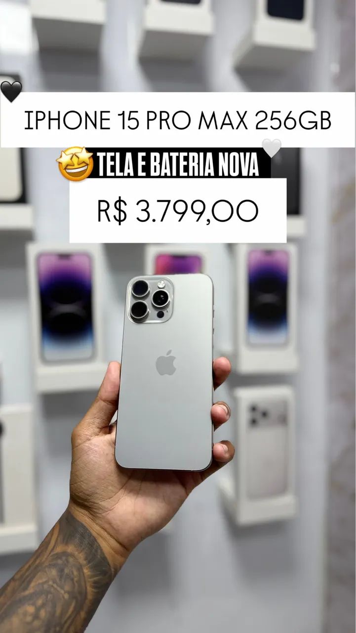 IPHONE 15 PRO MAX 256GB TELA BATERIA