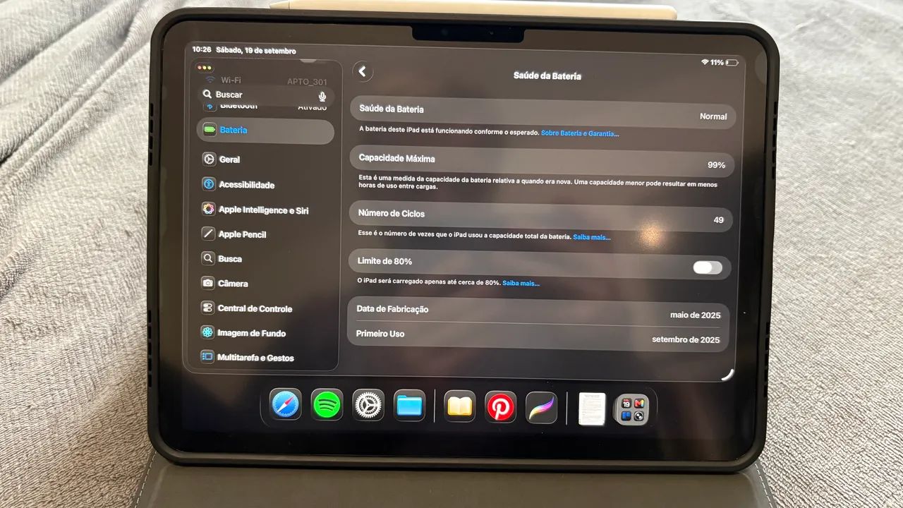 Ipad Air m3 128gb + apple pencil pro + capinha e película papel