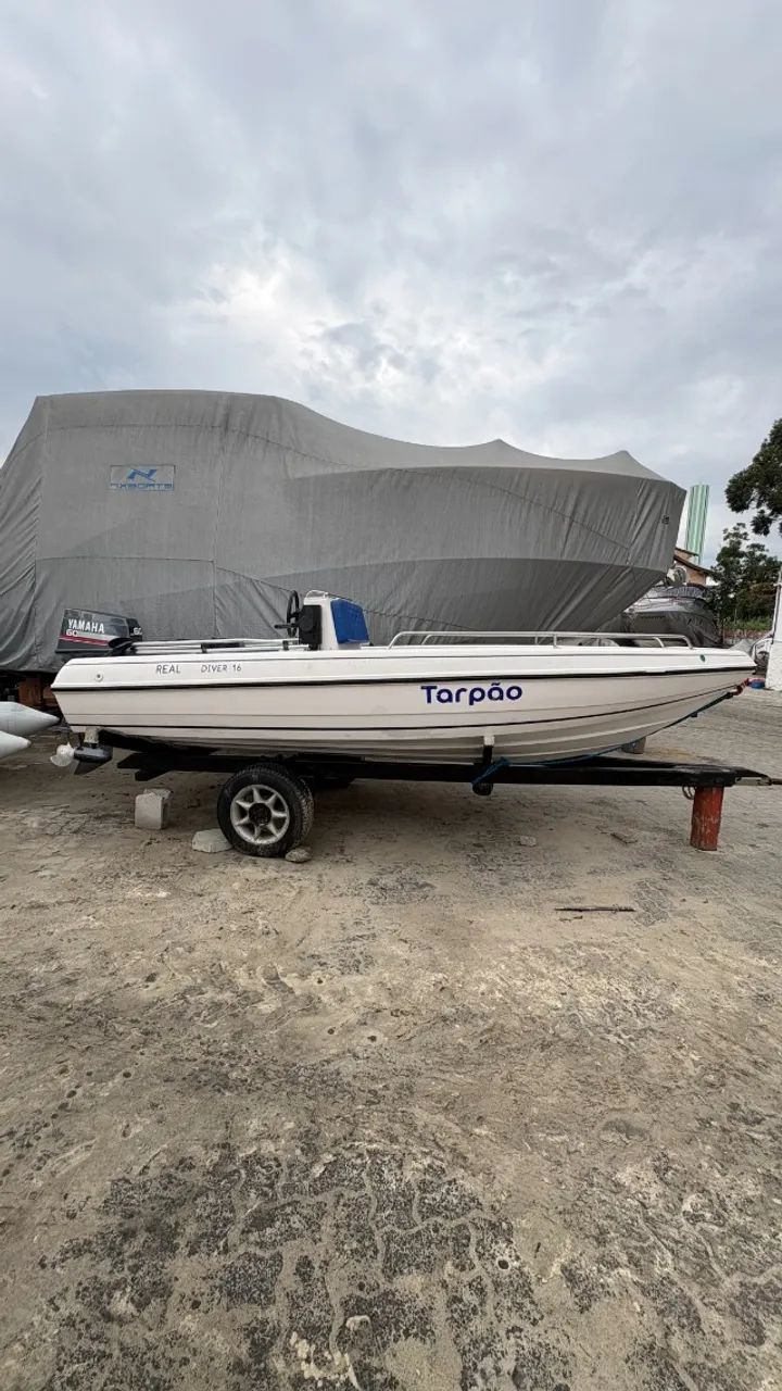 Lancha Real Drive 16 pés c/ Yamaha 60 Hp 2t 