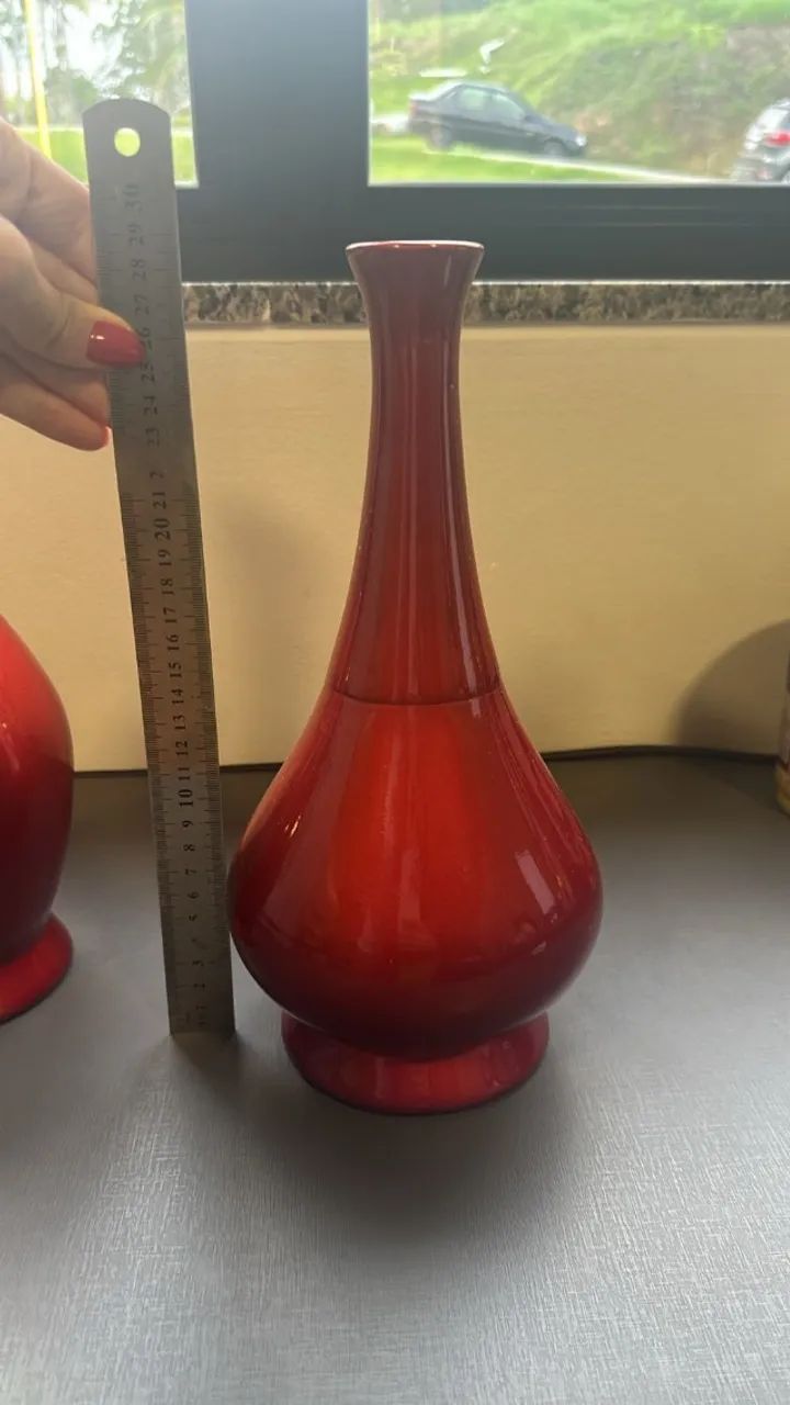 Vaso vermelho cerâmica 