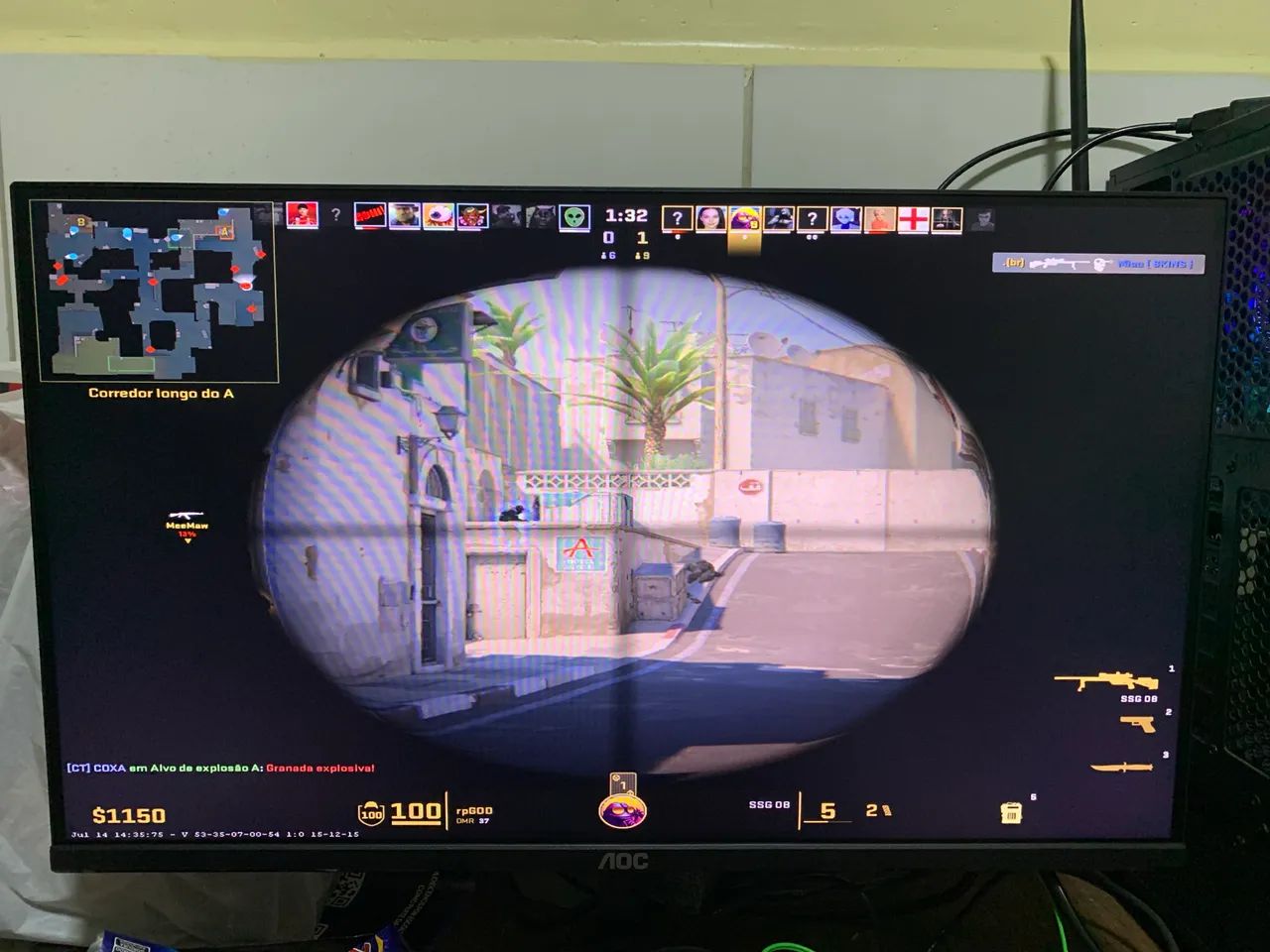 Monitor Gamer AOC 180hz nova