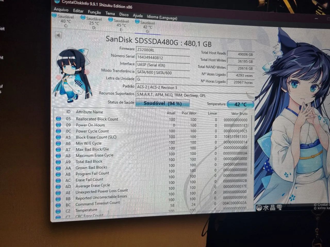 SSD 480gb Sandisk Plus - Armazenamento - Paranoá, Brasília