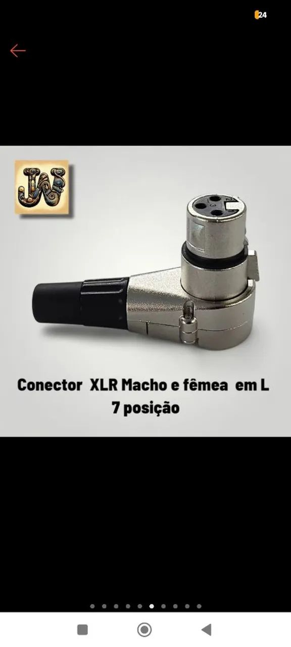 Plug xlr 90 graus  - Foto 5