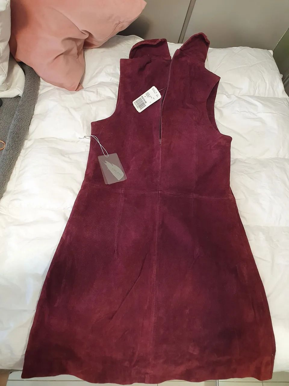 Vestido de couro vermelho 