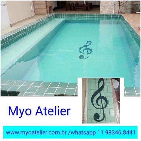 Piso piscina, mosaico, fundo de piscina, golfinho, ancora, time - Foto 6