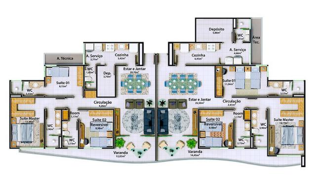 G.L- Cond Amalfi/ Ganhe ITBI + Cartório/ 3 suítes - Foto 5