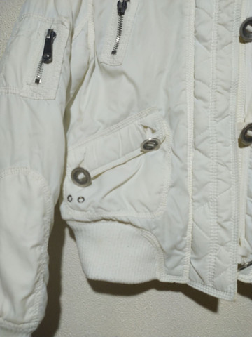 jaqueta de nylon branca
