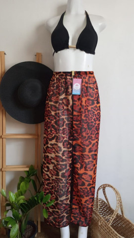 Saia Longa Saída de praia em tecido Chiffon