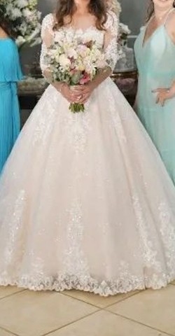 Vestido de Noiva Off White Tamanho P - Foto 3