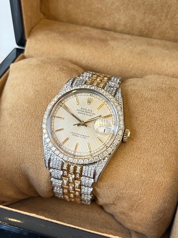 Rolex Oyster Perpetual Datejust 5,7 Ct - Visor Champagne - Foto 4
