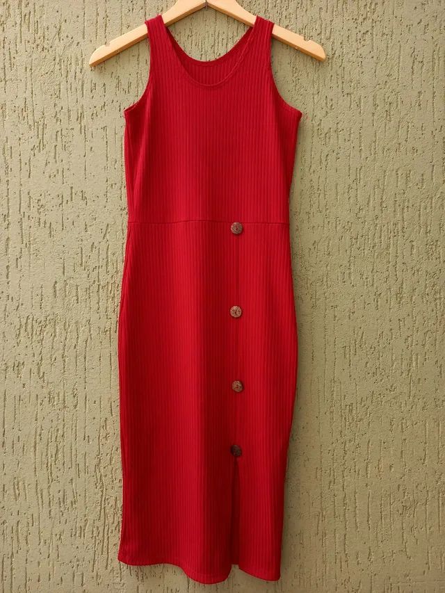 Vestido tubinho botões tamanho único
