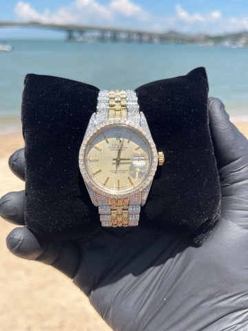 Rolex Oyster Perpetual Datejust 5,7 Ct - Visor Champagne