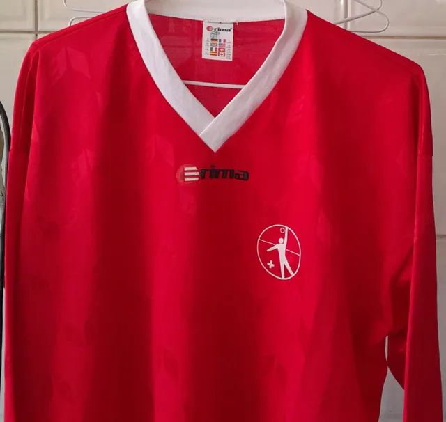 CAMISA VOLEI SELECAO SUICA PRE 1990 ERIMA DE JOGO MADE IN HUNGARY FRETE GRATIS - Foto 2