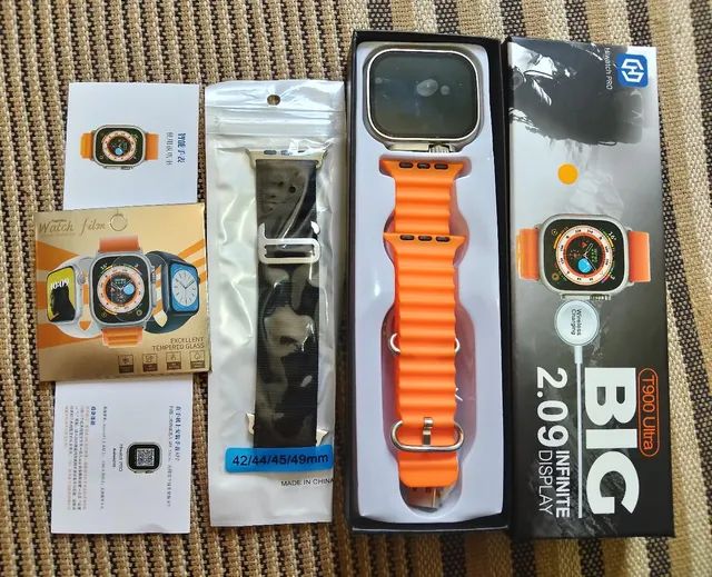 Relógio smartwatch Big T900 +1 pulseira+1 película 