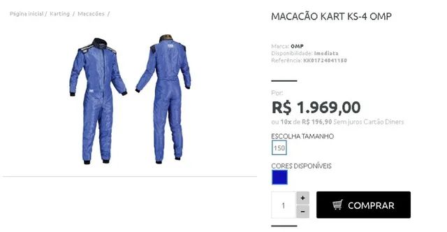 Macacão Kart KS-4 OMP "original" - Foto 6