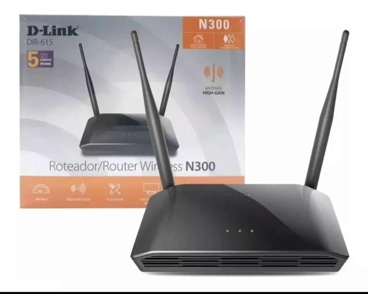 Roteador Wi-Fi D-Link N300 DIR-615