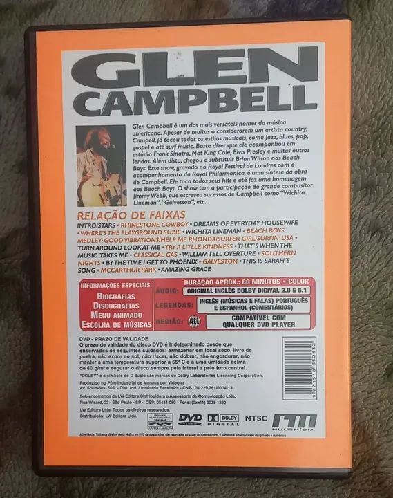 Dvd Glenn Campbell (excelente estado/sem marcas) - Foto 2