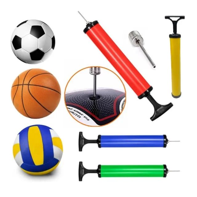 Bomba de Ar para Encher Inflar Bola - Futebol Volei Etc