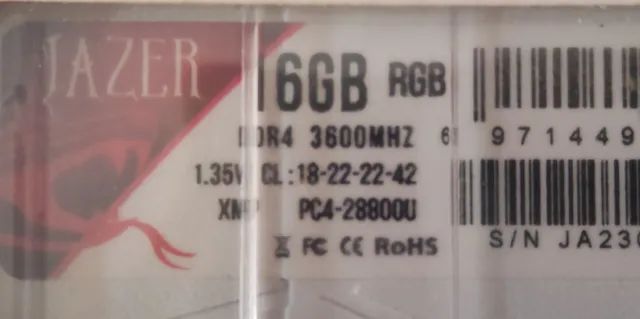 DDR4 32GB 3600MHz RGB Memory Stick64374415298819124