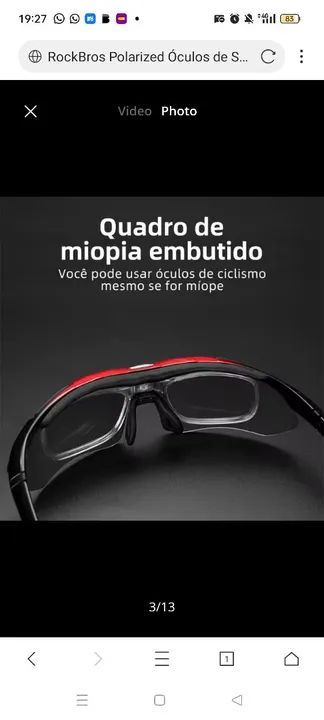 ÓCULOS BRANCO ESPORTES 5  LENTES - Foto 6
