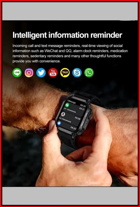Relógio Smartwatch p/ Diabéticos Mede Glicose do Sangue. Novo na caixa 1001 funções.  - Foto 6