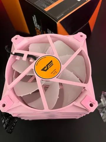 Kit 5 Ventoinhas Aigo DarkFlesh RGB rosa 120 MM - Foto 3