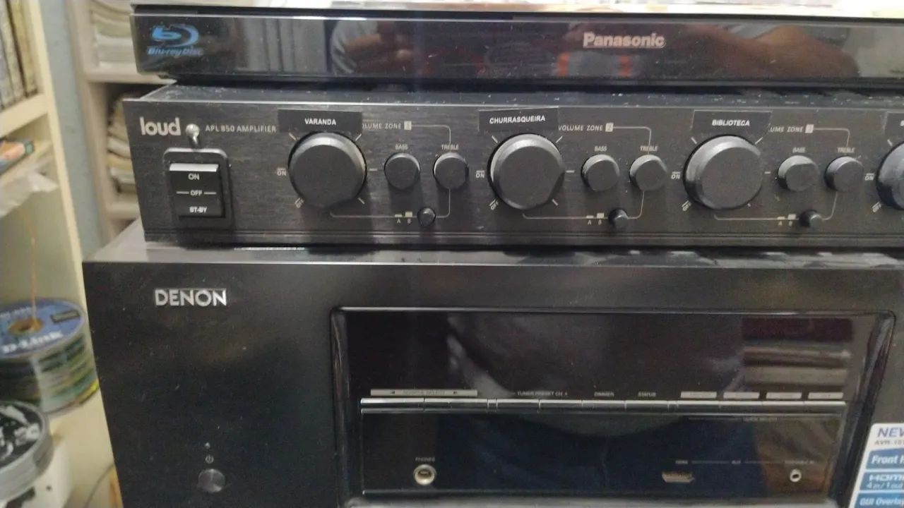 Blu-ray 3D Amplificador Loud 8 Canais + New AVR-1513 Feont HDMI 3D + Caixa de Som BSA W8 - Foto 4