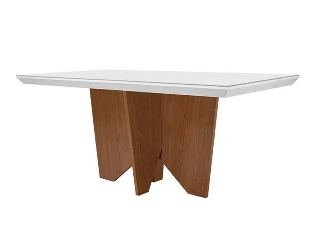Mesa de Jantar 120X90 Off White/Imbuia a75 - Foto 2