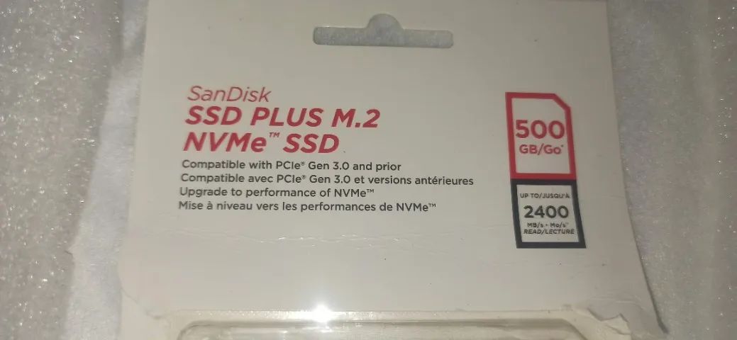 SSD NVME 3.0 M.2 500GB Novo com Windows 10 instalado