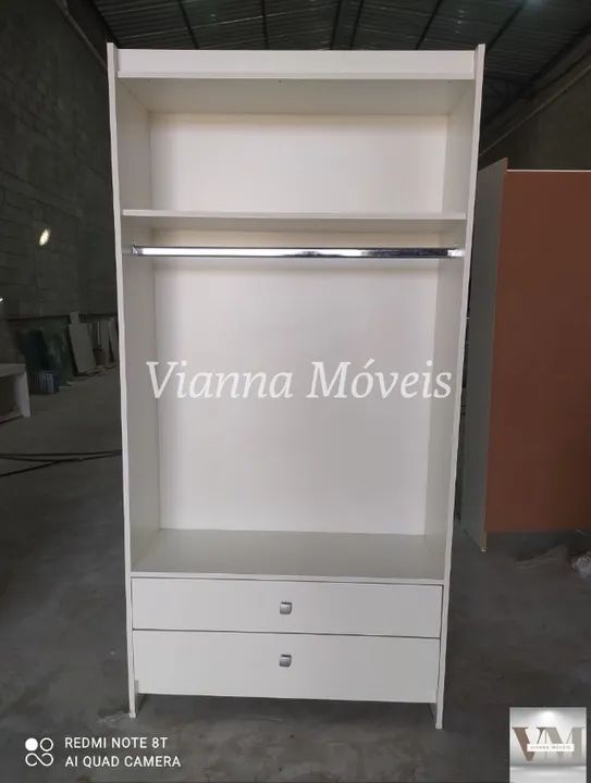Cabideiro com Maleiro e 2 Gavetas - 100% MDF - Foto 2