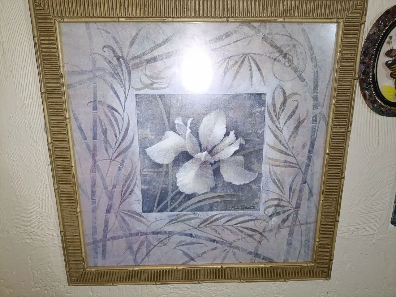 Quadro decoratico antigo flor - Foto 2