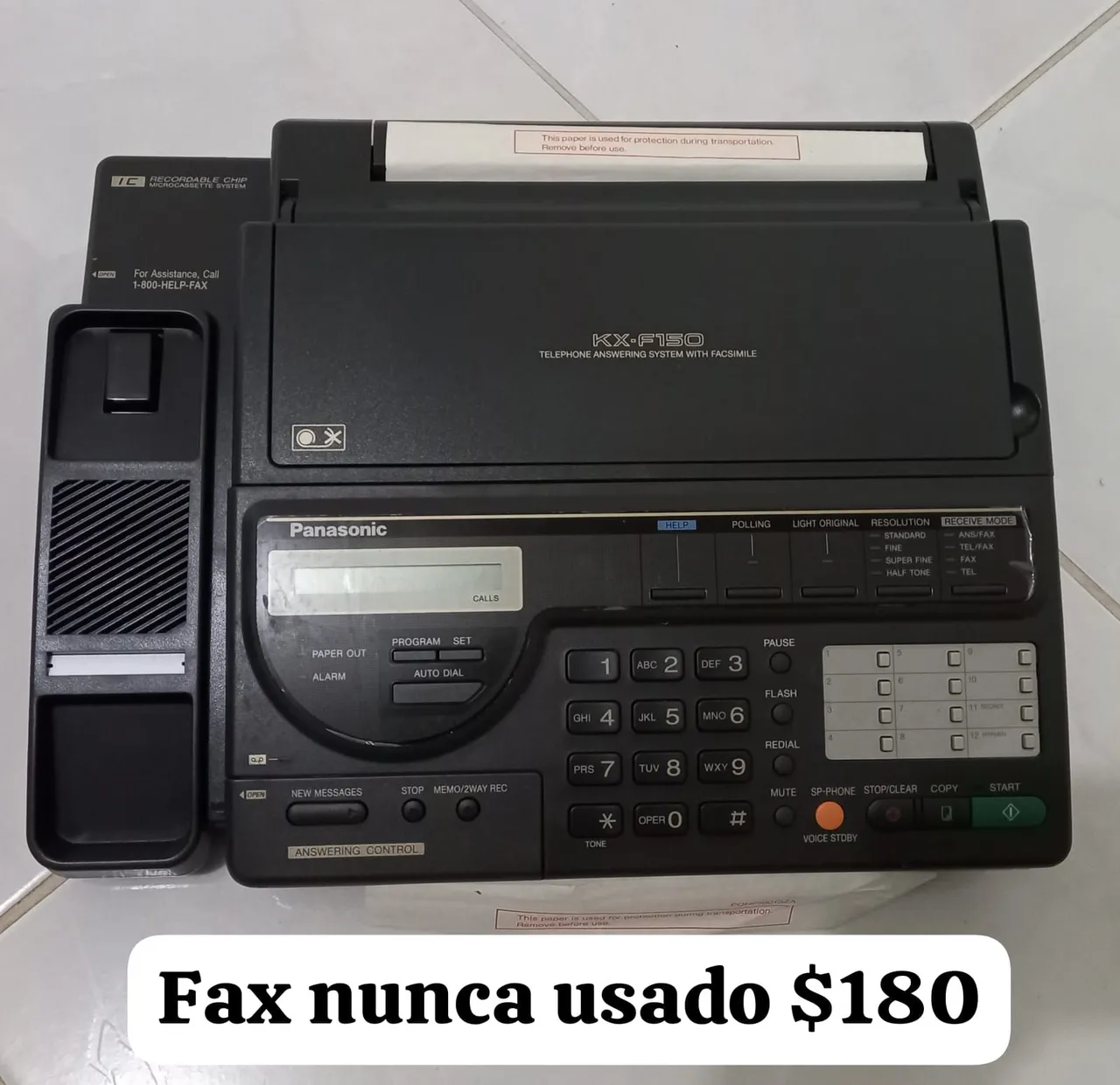 Fax novo com manual
