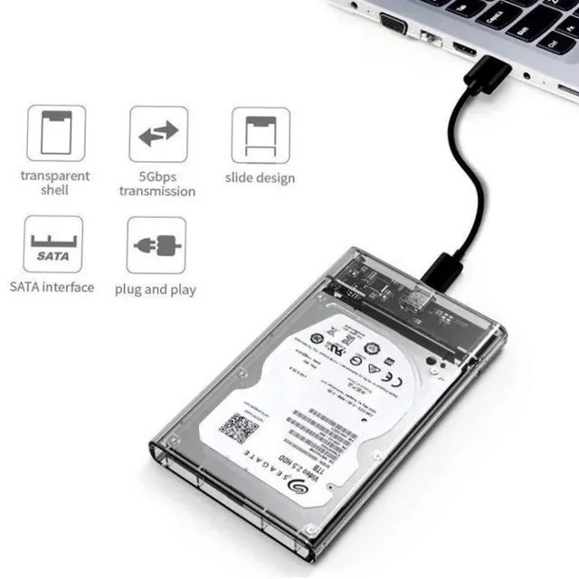 Case para HD ou SSD SATA c/ cabo Tipo C 3.1 incluído (Nova) Não entrego