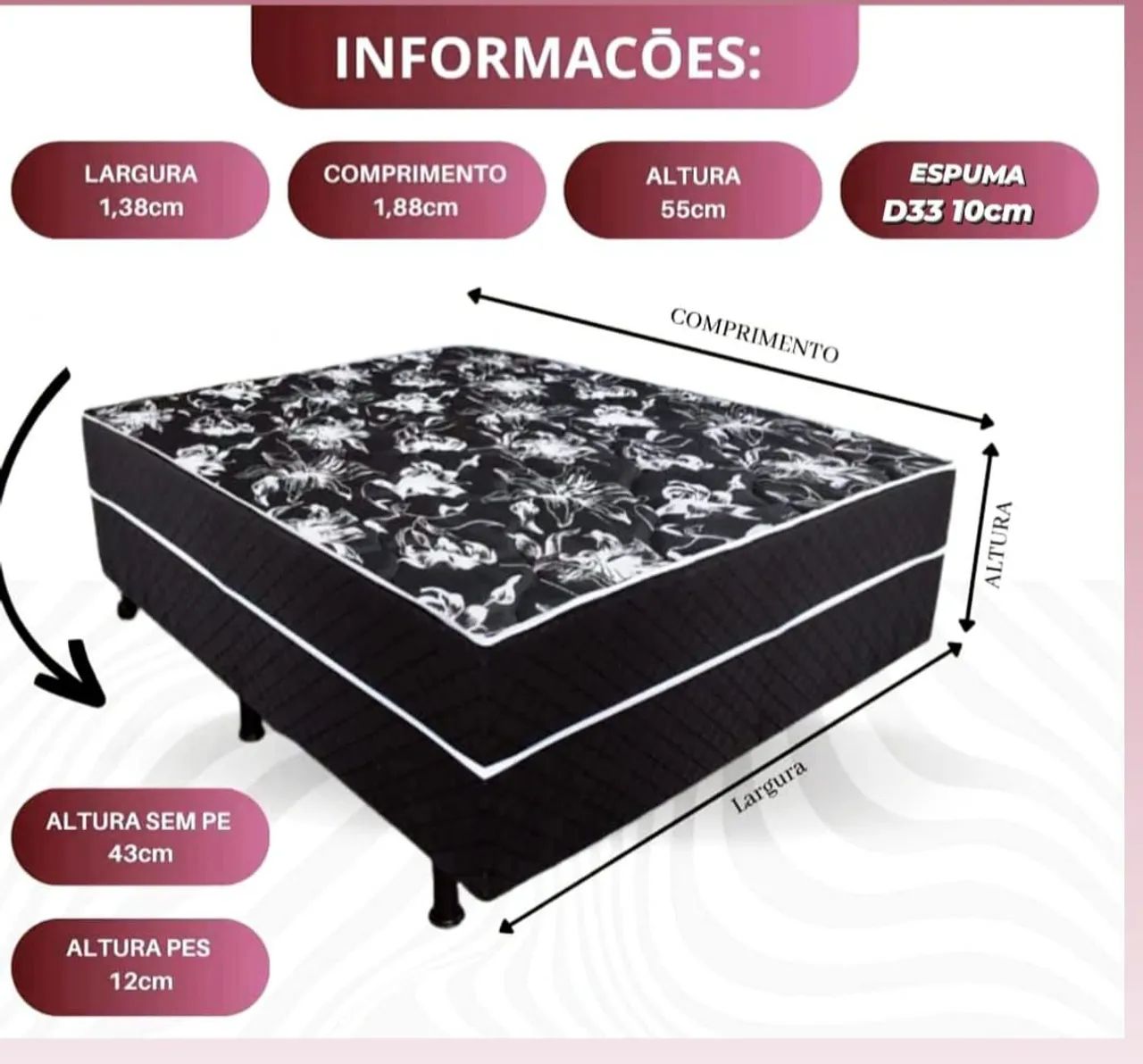 Cama casal com colchão conjugado PROMOÇÃO!!! - Foto 2