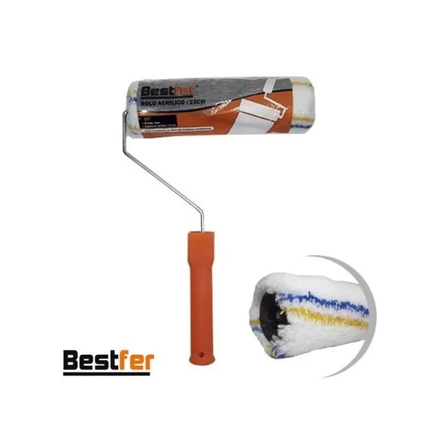 Rolo De Pintura De Lã Sintetico - Bestfer - Foto 2
