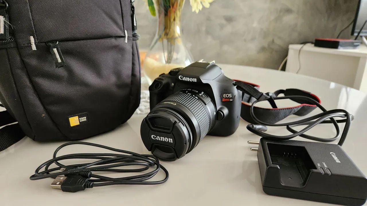 Canon T6 com lente 18-55mm Wifi - Foto 6