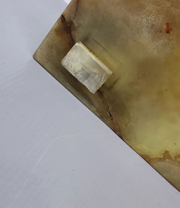 Tinteiro de pedra alabastro antigo ler descrição  - Foto 6