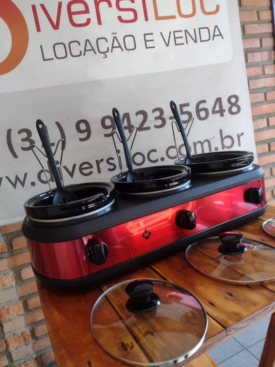 Rechaud elétrico com 3 cubas em inox - Foto 2