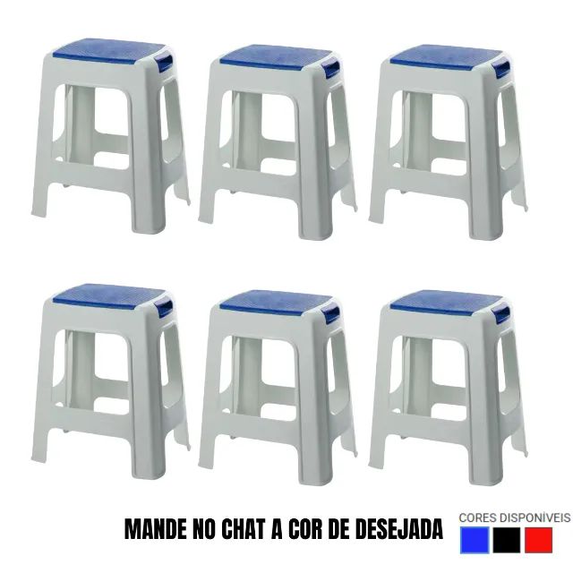 Banqueta Miramar Kit Com 6 - Azul