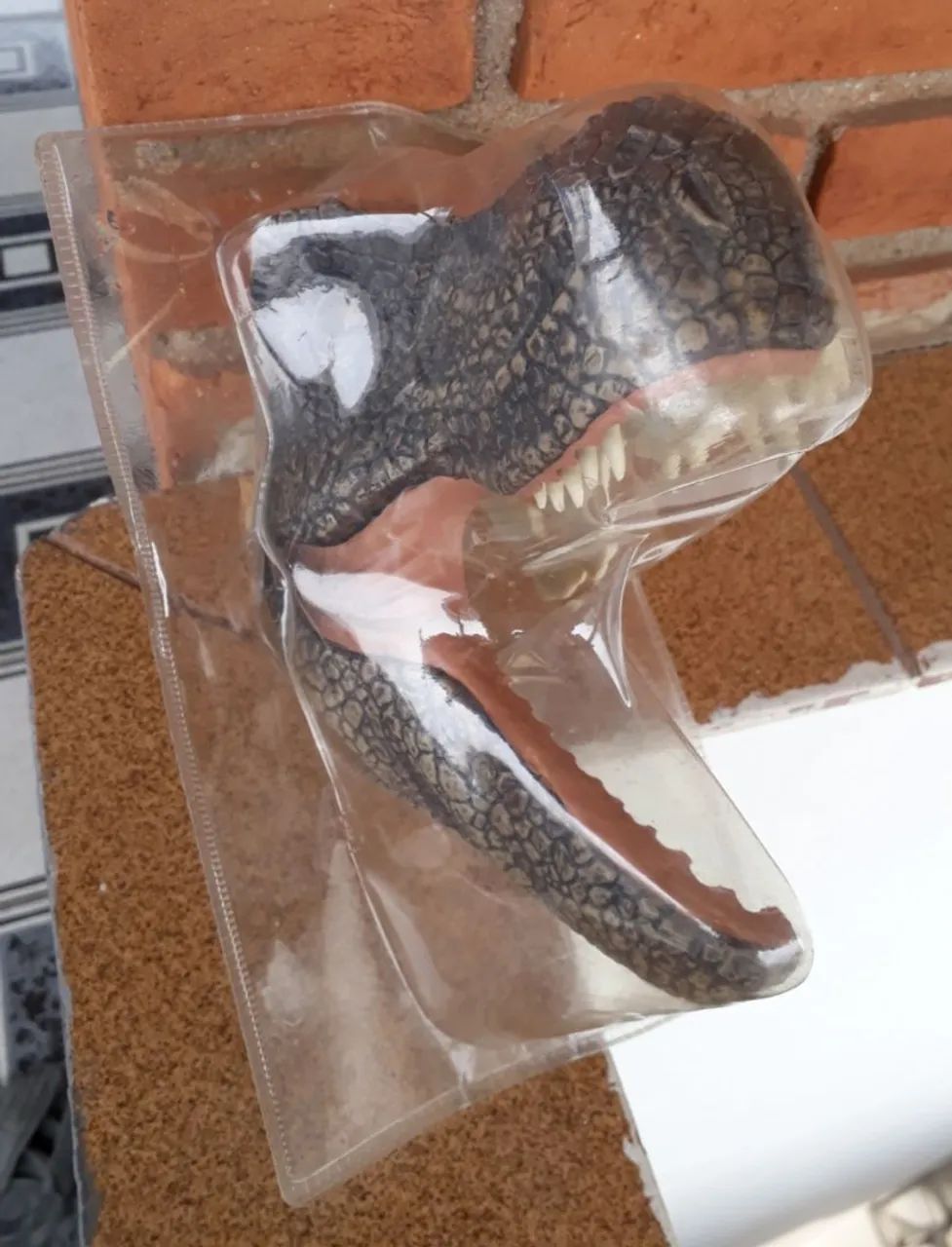 Parte do Crânio fascículo 1 Tiranossauro Rex somente peça da cara crânio (novo lacrado) - Foto 2