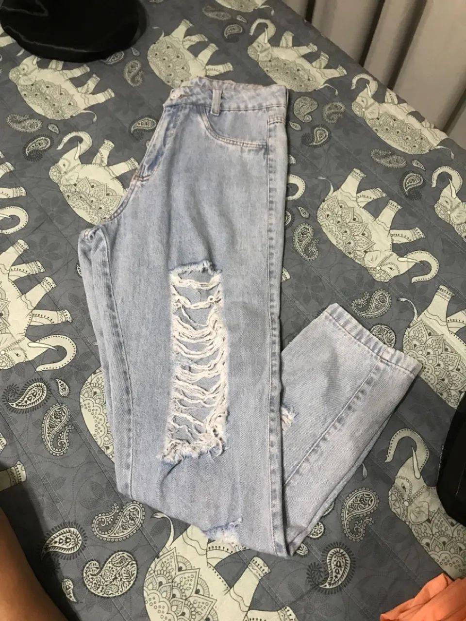 Calça Jeans Destroyed - Tamanho M - Foto 3