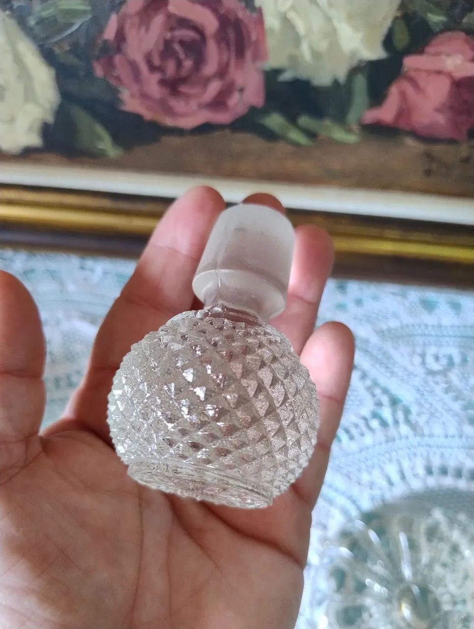 Tampas antigas de vidro e cristal  - Foto 5