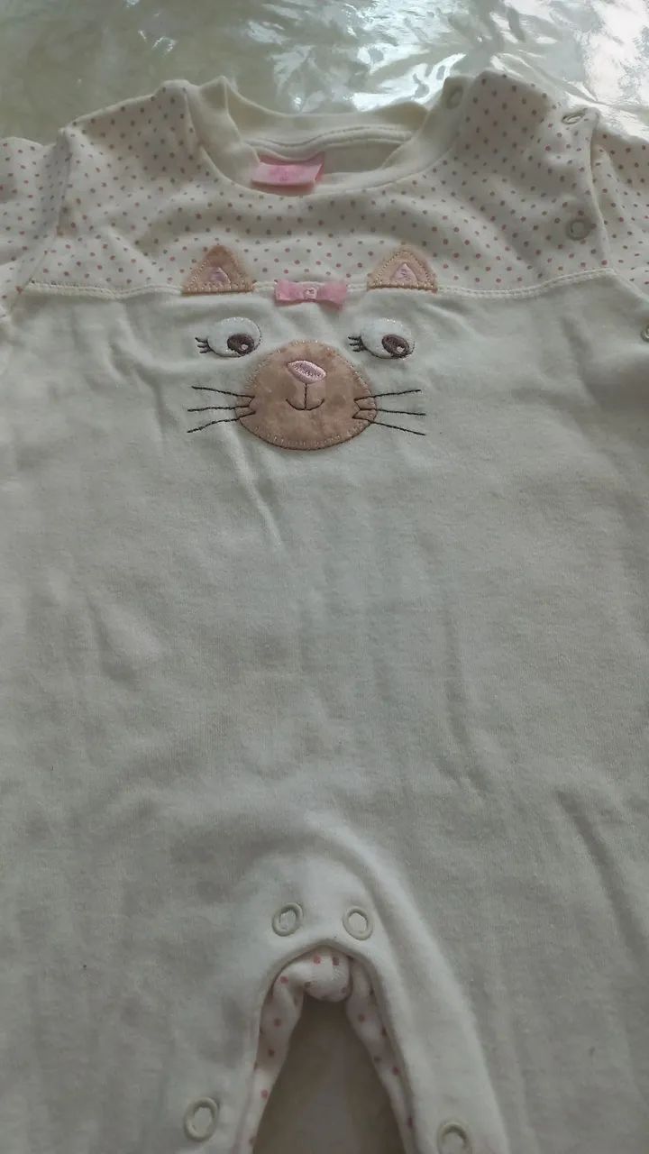 Macacão  feminino   tamanho  m rosa com bolinha  - Foto 6