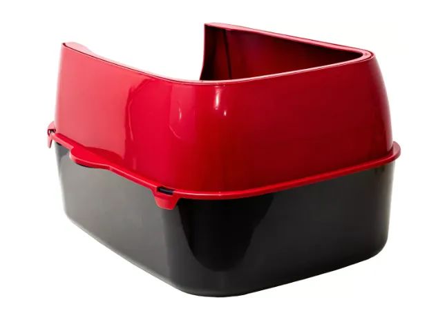 Caixa de Areia Para Gatos Vermelha Furba Sandbox Com Comedouros e Pazinha - Jel Plast - Foto 4