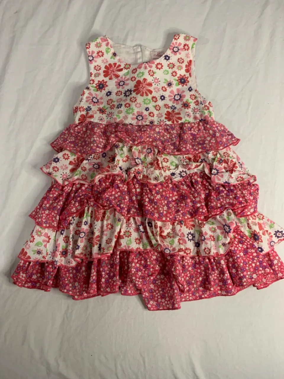 Vestido Infantil Floral com Babados