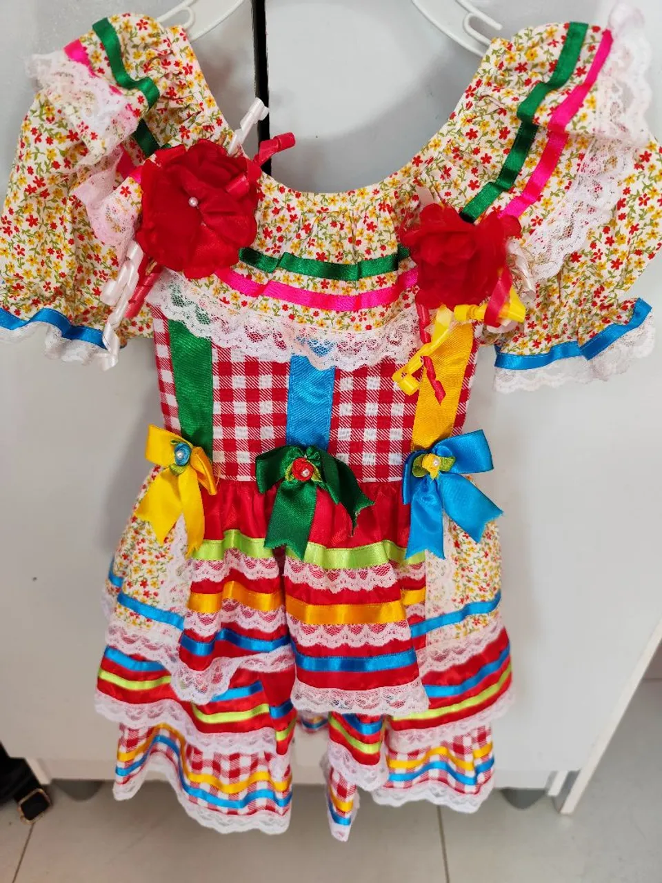 Vestido Infantil Festa Junina tamanho 2 anos