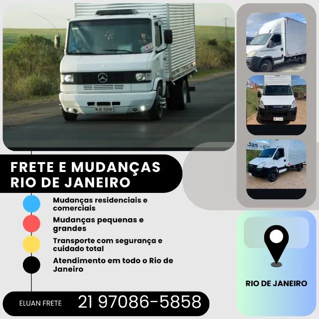 Frete e Mudanças - Rio de Janeiro (Mudança Pequena) ELUIAN