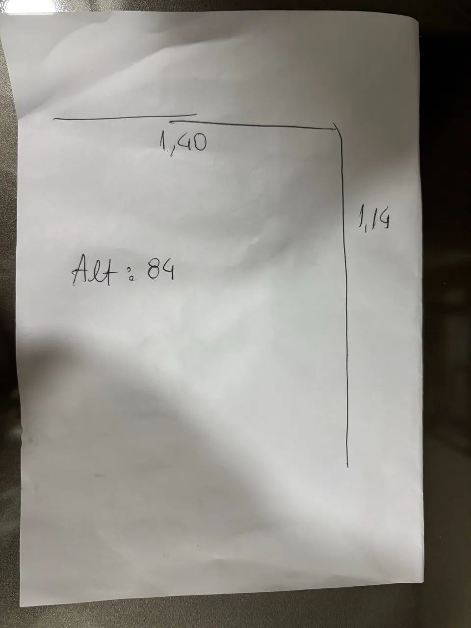 Mesa para escritório formato L com rodízios 